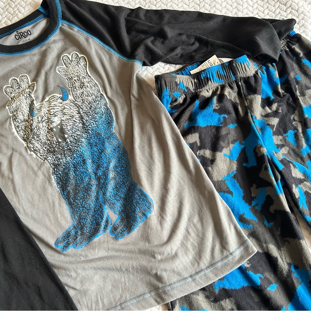 Circo Blue and Gray Pajama Set Soft Cotton Comfort